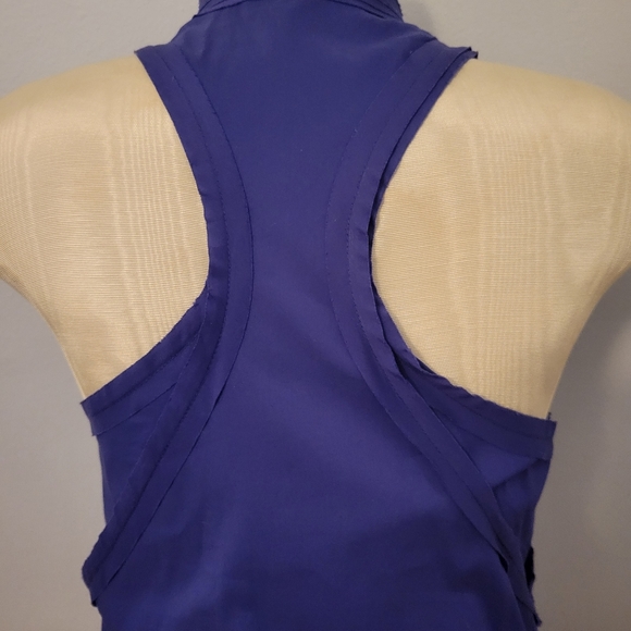 BCBG Sexy Small Tank Top Purple Flare Racerback with Pockets - Picture 5 of 16